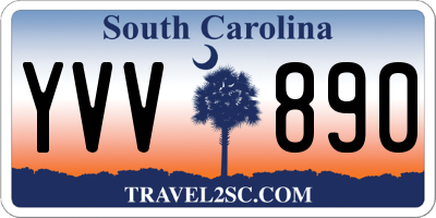 SC license plate YVV890