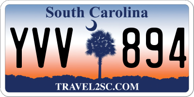 SC license plate YVV894