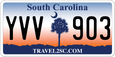 SC license plate YVV903