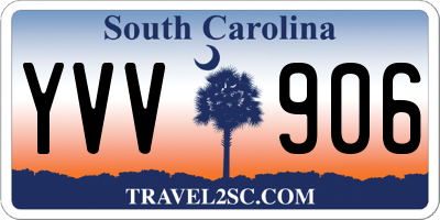 SC license plate YVV906