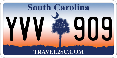 SC license plate YVV909