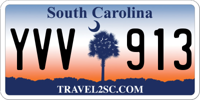 SC license plate YVV913