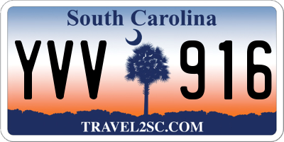 SC license plate YVV916