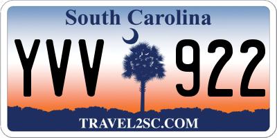 SC license plate YVV922