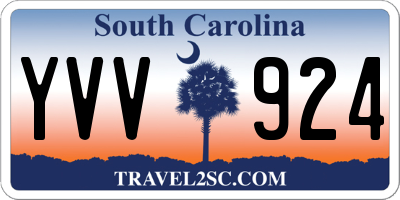 SC license plate YVV924