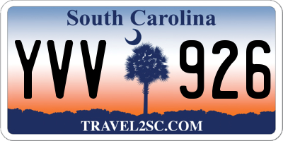 SC license plate YVV926