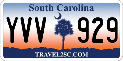 SC license plate YVV929