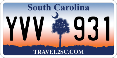 SC license plate YVV931