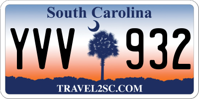 SC license plate YVV932