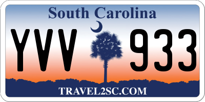 SC license plate YVV933