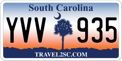 SC license plate YVV935