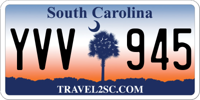 SC license plate YVV945