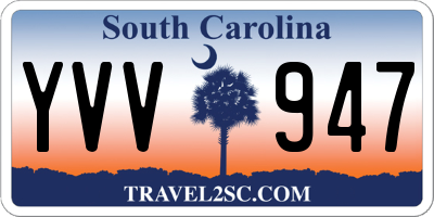 SC license plate YVV947