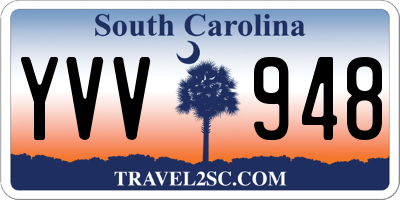 SC license plate YVV948