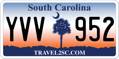 SC license plate YVV952