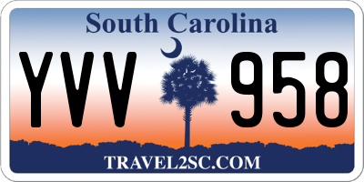 SC license plate YVV958