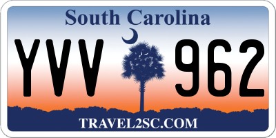 SC license plate YVV962