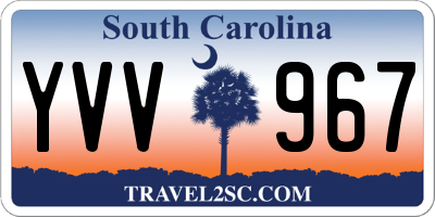 SC license plate YVV967