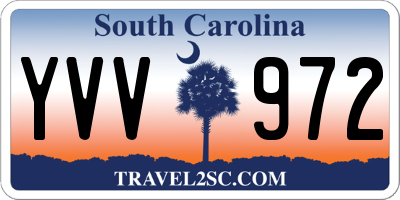SC license plate YVV972