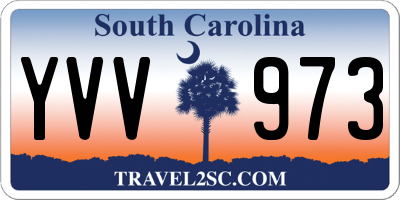 SC license plate YVV973