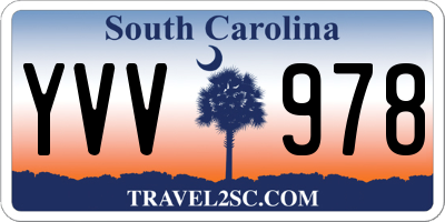 SC license plate YVV978
