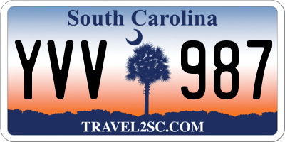 SC license plate YVV987