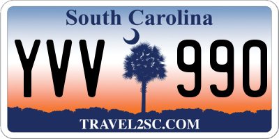 SC license plate YVV990