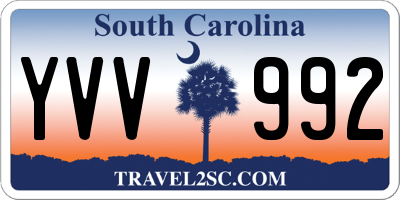 SC license plate YVV992