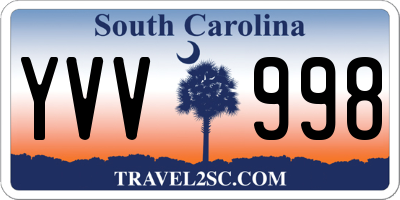 SC license plate YVV998