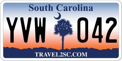SC license plate YVW042
