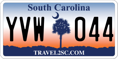 SC license plate YVW044