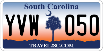 SC license plate YVW050