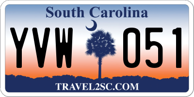 SC license plate YVW051