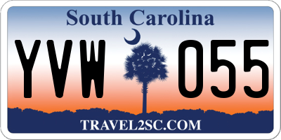 SC license plate YVW055