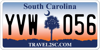 SC license plate YVW056