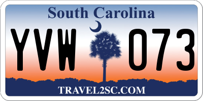 SC license plate YVW073