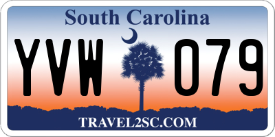 SC license plate YVW079