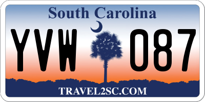 SC license plate YVW087