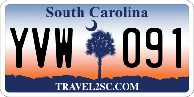 SC license plate YVW091