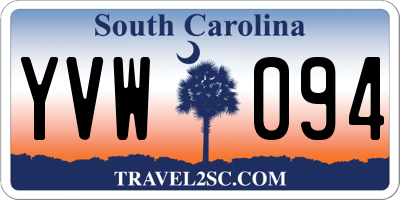 SC license plate YVW094
