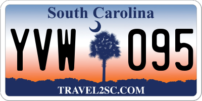 SC license plate YVW095