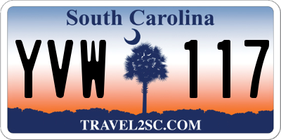 SC license plate YVW117