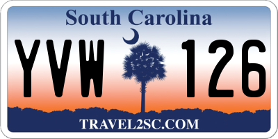 SC license plate YVW126