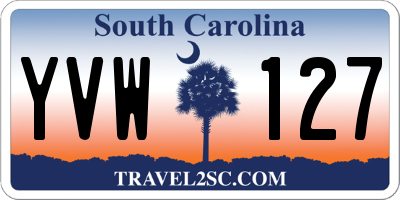SC license plate YVW127