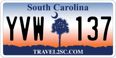 SC license plate YVW137