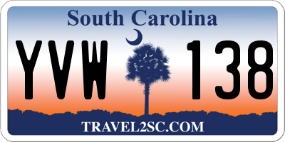 SC license plate YVW138