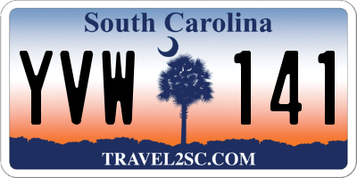 SC license plate YVW141