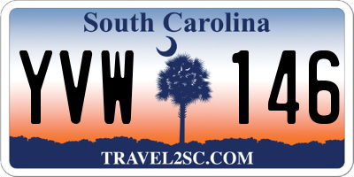 SC license plate YVW146