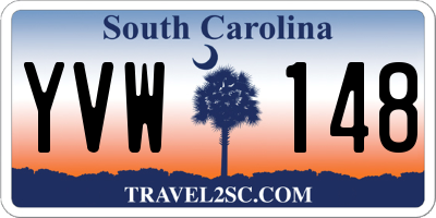SC license plate YVW148