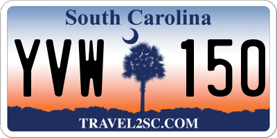 SC license plate YVW150